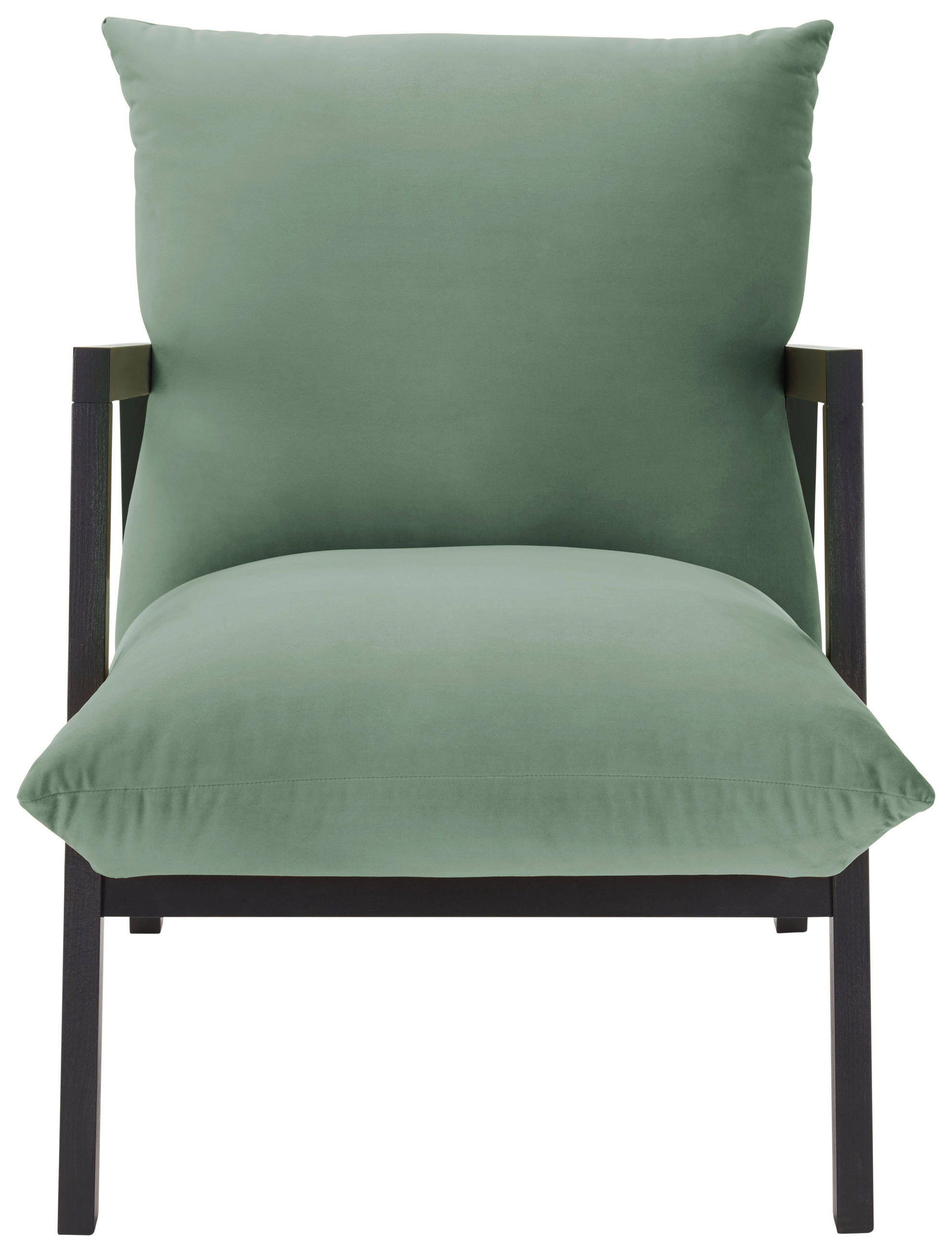 SESSEL in Mikrofaser Mintgrün  - Wengefarben/Mintgrün, Design, Holz/Textil (63/76/80cm) - Carryhome