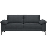 2,5-SITZER in Flachgewebe Anthrazit  - Anthrazit/Schwarz, Design, Textil/Metall (206/86/97cm) - Pure Home Lifestyle
