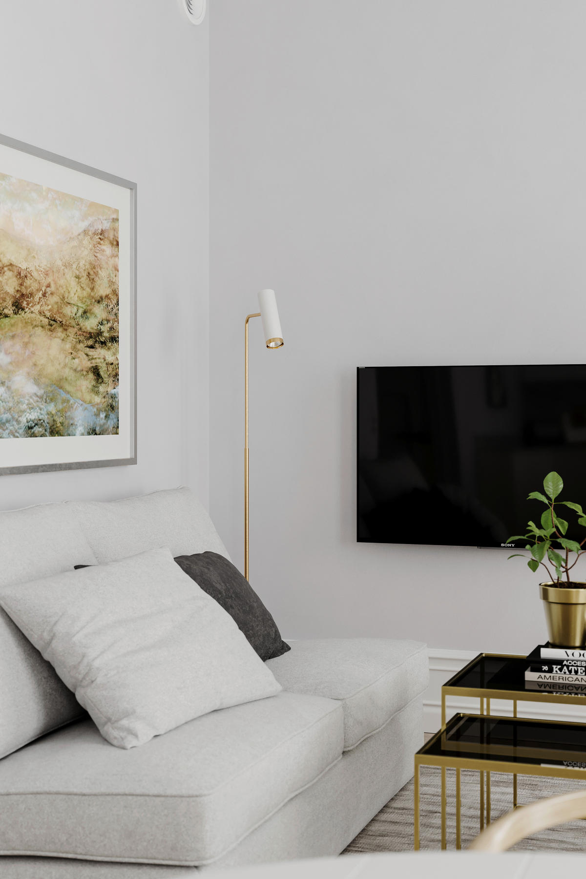 STEHLEUCHTE 23/157 cm    - Goldfarben/Weiß, Design, Kunststoff/Metall (23/157cm) - By Rydéns