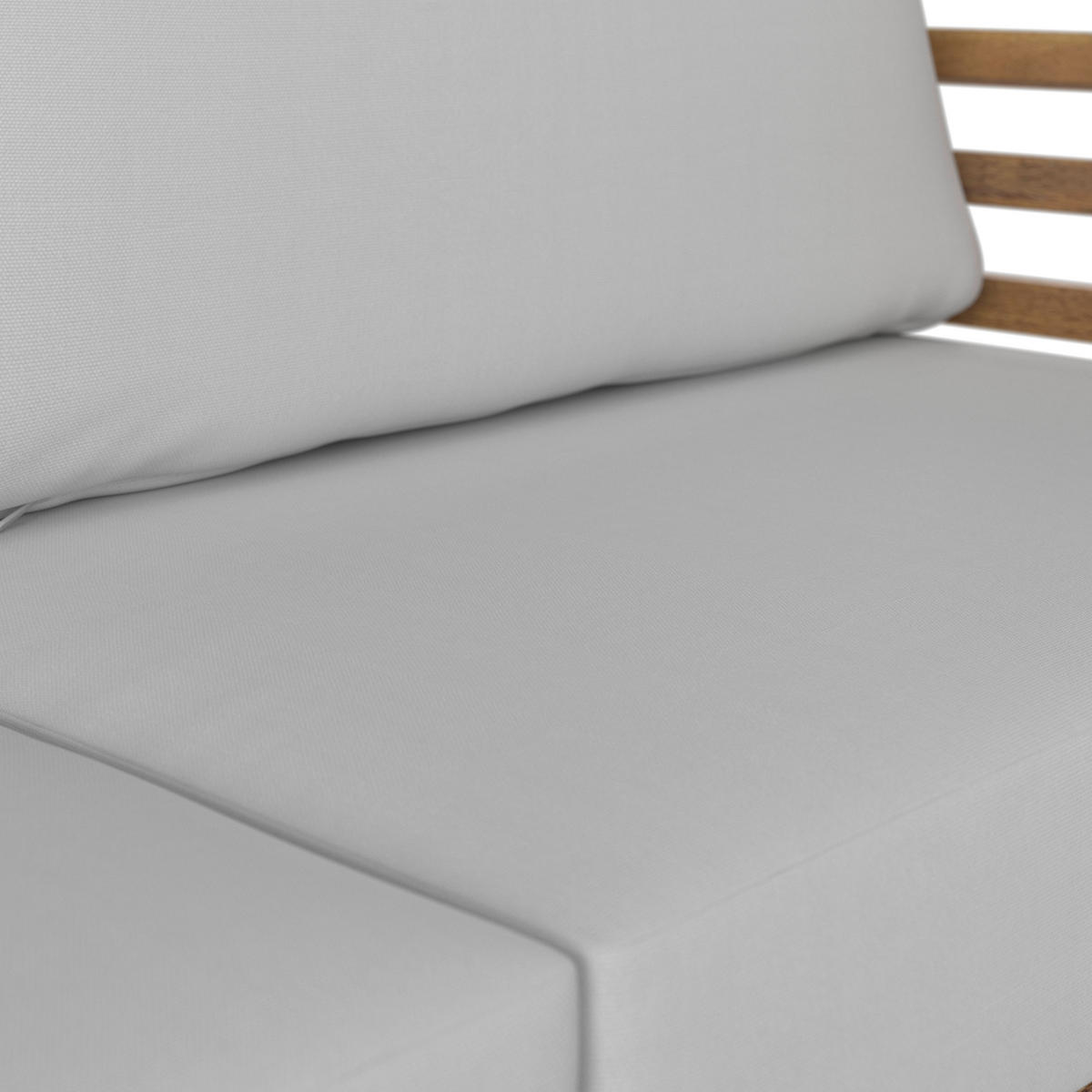 GARTENSET Akazie vollmassiv  - Ecru/Naturfarben, MODERN, Holz/Textil (80/50/35cm) - Ambia Garden