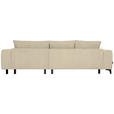ECKSOFA  in Chenille Beige  279/222 cm  - Beige/Schwarz, KONVENTIONELL, Kunststoff/Textil (279/222cm) - Hom`in