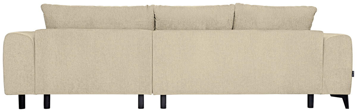 HÖRNSOFFA i chenille beige  - beige/svart, Klassisk, textil/plast (279/222cm) - MID.YOU