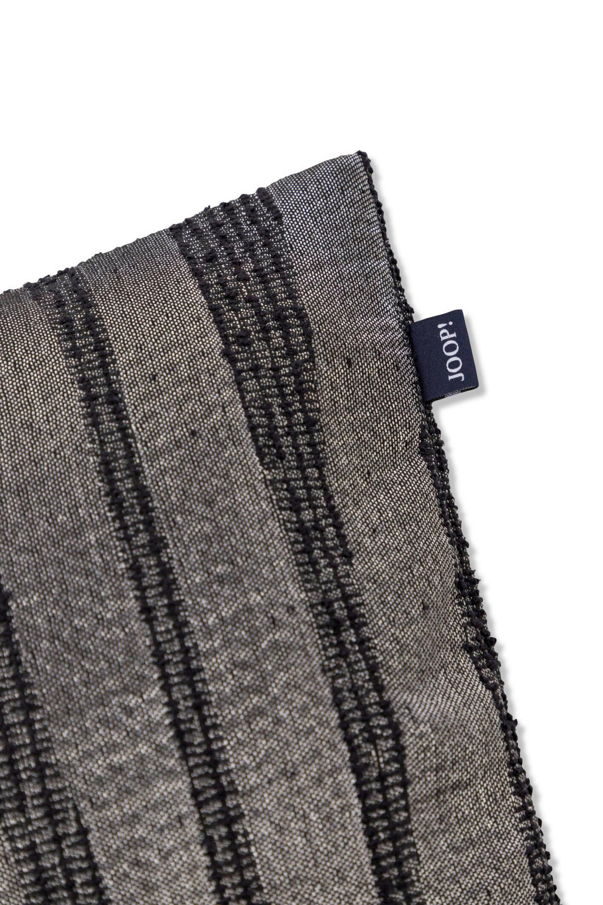 KISSENHÜLLE J!Leaf 40/40 cm  - Anthrazit/Schwarz, Basics, Textil (40/40cm) - Joop!