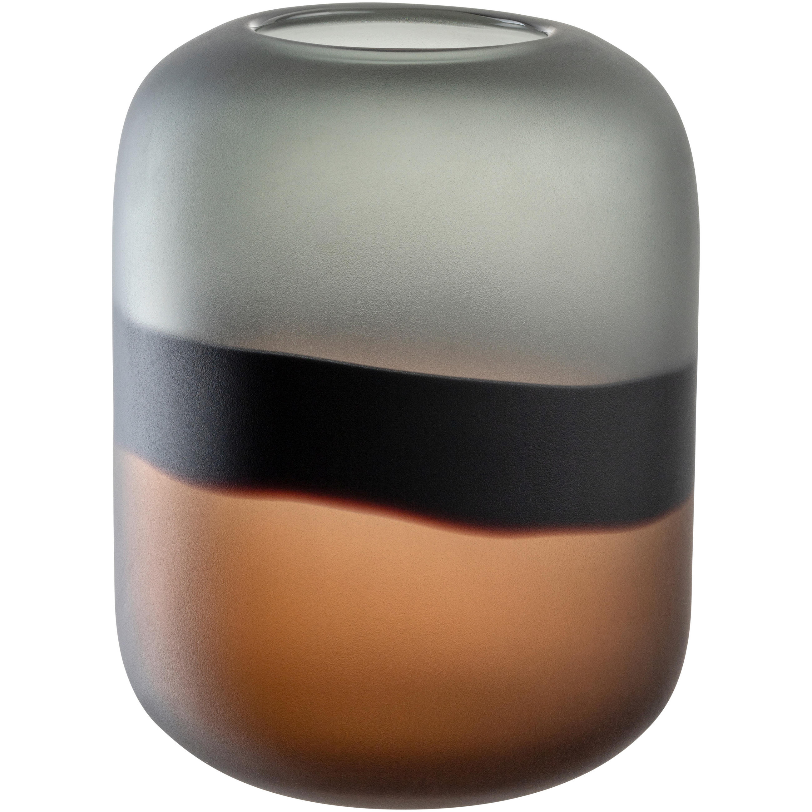 VASE CORSO SABBIA  - Schwarz/Braun, Trend, Glas (21/25/21cm) - Leonardo