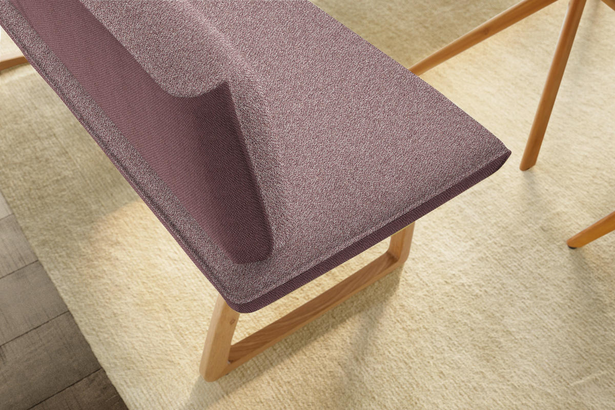 ECKBANK 237/162 cm  in Altrosa  - Eichefarben/Altrosa, Design, Holz/Textil (237/162cm) - Koinor