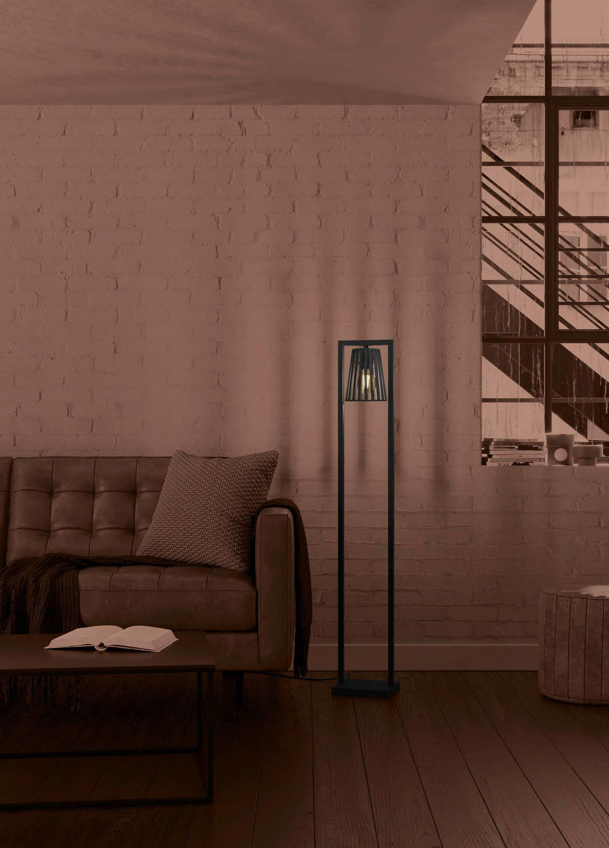 STEHLEUCHTE 22/136 cm    - Schwarz, Basics, Metall (22/136cm) - Eglo