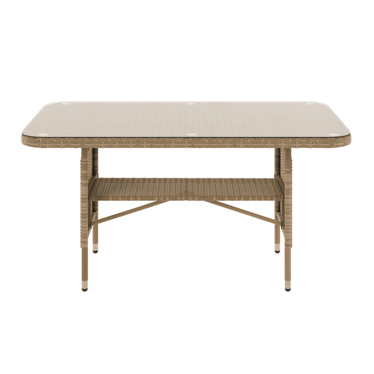 LOUNGE GARNITÚRA 4 részes    - bézs/natúr színű, Romantik / Landhaus, műanyag/Üveg - Ambia Garden