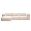 ECKSOFA in Webstoff Beige  171/290 cm  - Beige/Schwarz, Design, Kunststoff/Textil (171/290cm) - home24