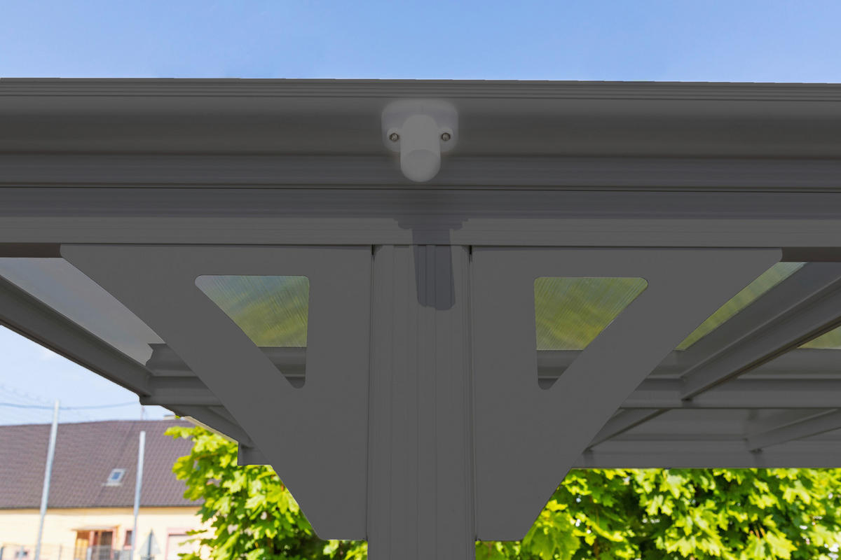 CARPORT 300/220/576 cm Aluminium  - Anthrazit, Basics, Kunststoff/Metall (300/220/576cm) - Ambia Garden