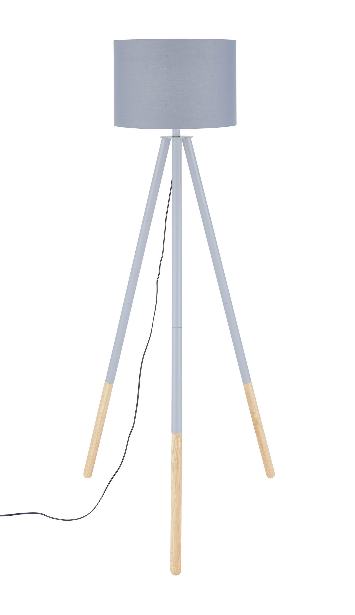 STEHLEUCHTE  65/154/65 cm   - Naturfarben/Grau, Design, Holz/Textil (65/154/65cm) - P & B