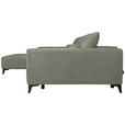 ECKSOFA  in Chenille Mintgrün  222/279 cm  - Schwarz/Mintgrün, KONVENTIONELL, Kunststoff/Textil (222/279cm) - Hom`in