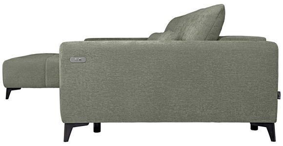 ECKSOFA  in Chenille Mintgrün  222/279 cm  - Schwarz/Mintgrün, KONVENTIONELL, Kunststoff/Textil (222/279cm) - Hom`in