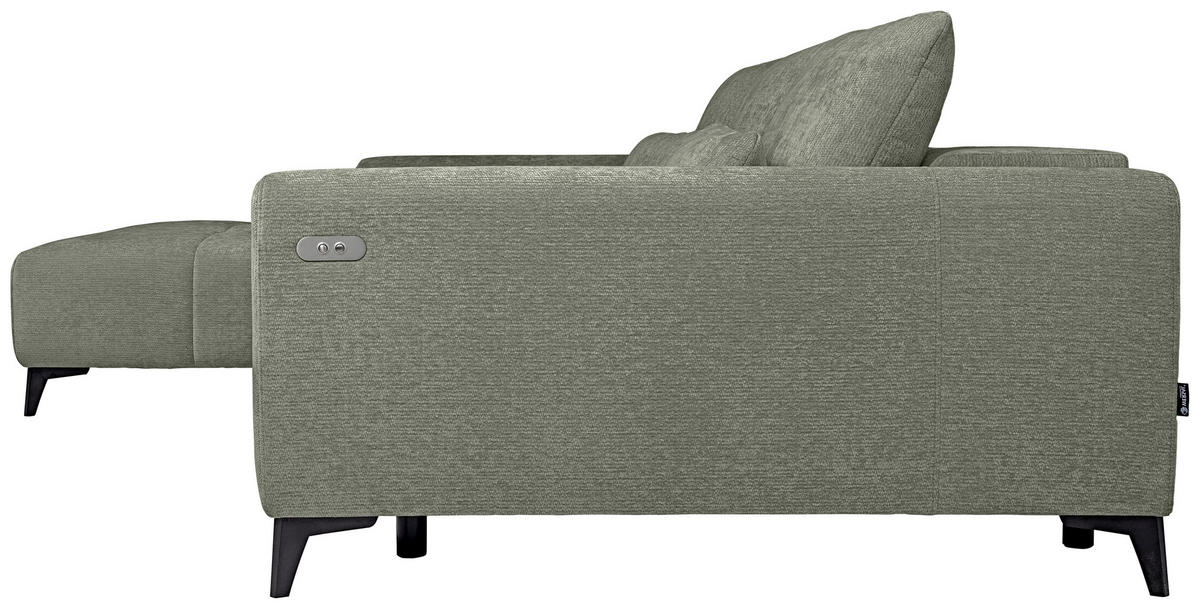 HÖRNSOFFA i chenille mintgrön  - mintgrön/svart, Klassisk, textil/plast (222/279cm) - MID.YOU