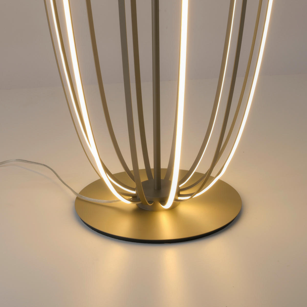 LED-STEHLEUCHTE - Bronzefarben, Design, Kunststoff/Metall (42/42/138cm) - Paul Neuhaus