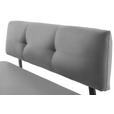 SITZBANK 180/86/60 cm  in Schwarz, Hellgrau  - Hellgrau/Schwarz, MODERN, Textil/Metall (180/86/60cm) - Cantus