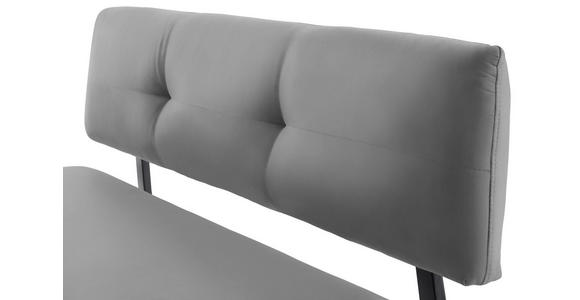 SITZBANK 180/86/60 cm in Schwarz, Hellgrau - Hellgrau/Schwarz, MODERN, Textil/Metall (180/86/60cm) - Cantus