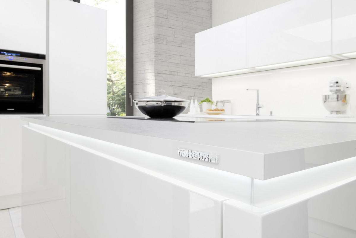 EINBAUKÜCHE NOVA LACK  - Weiß, Design, Holzwerkstoff - Nolte Küchen