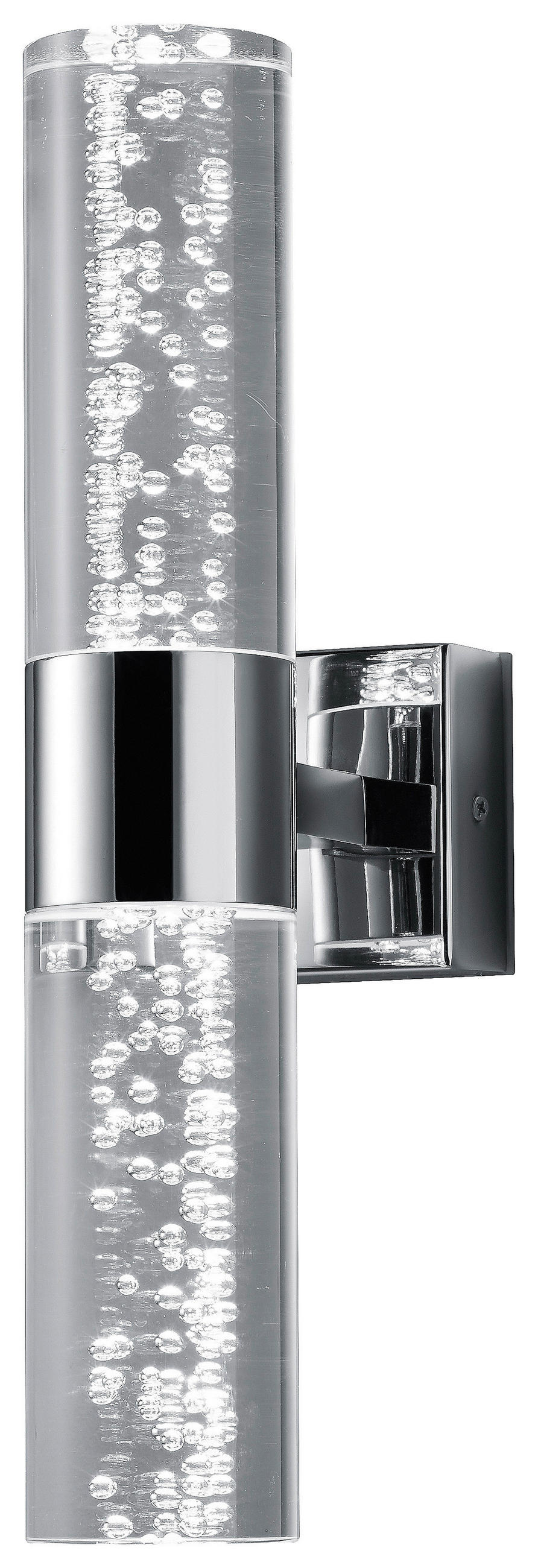 BADEZIMMER-WANDLEUCHTE Bolsa   - Klar/Chromfarben, Design, Kunststoff/Metall (30,0/7,0/12,0cm) - Trio Leuchten