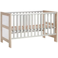 OTROŠKA POSTELJICA Try Me 144/76/86 cm antracit, bela, barve breze  - bela/antracit, Trend, leseni material (144/76/86cm) - Jimmylee