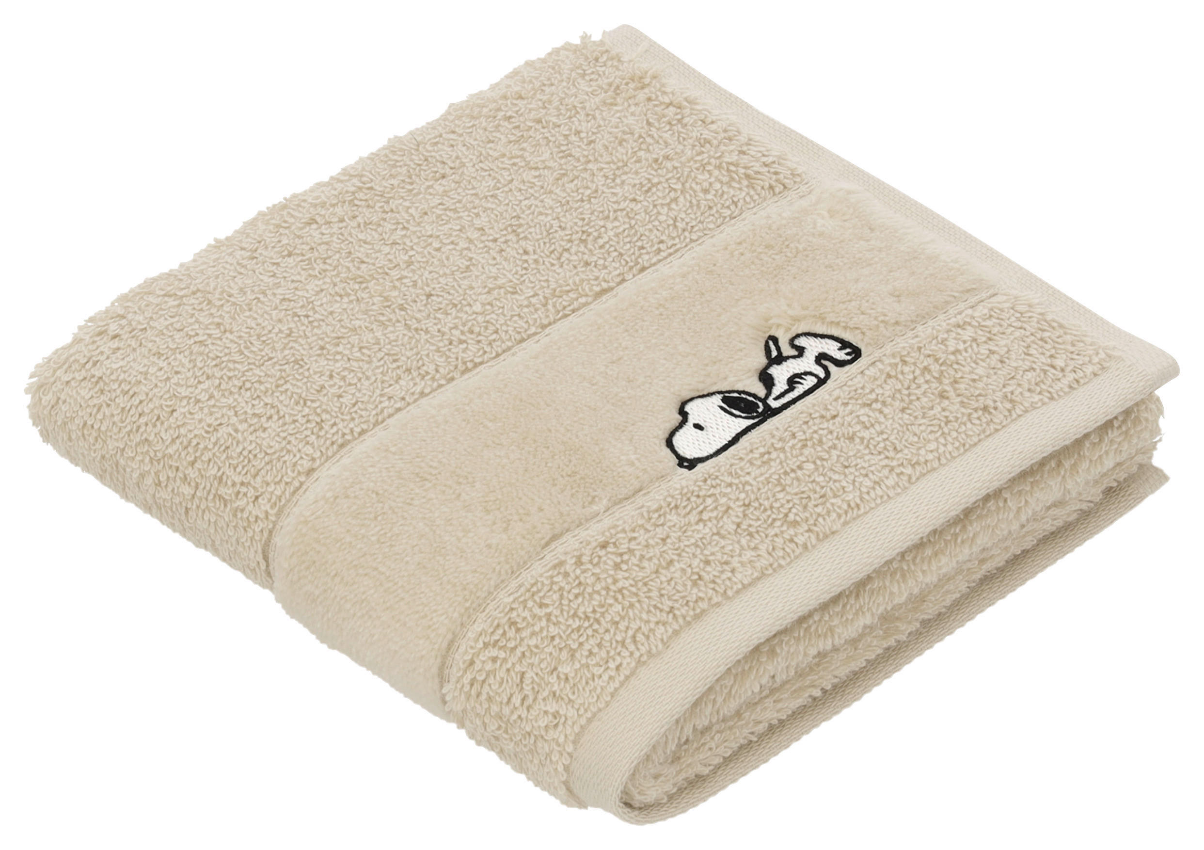 GÄSTETUCHSET Sleepy Snoopy Beige 2-teilig 30/50 cm  - Beige, Basics, Textil (30/50cm) - Vossen