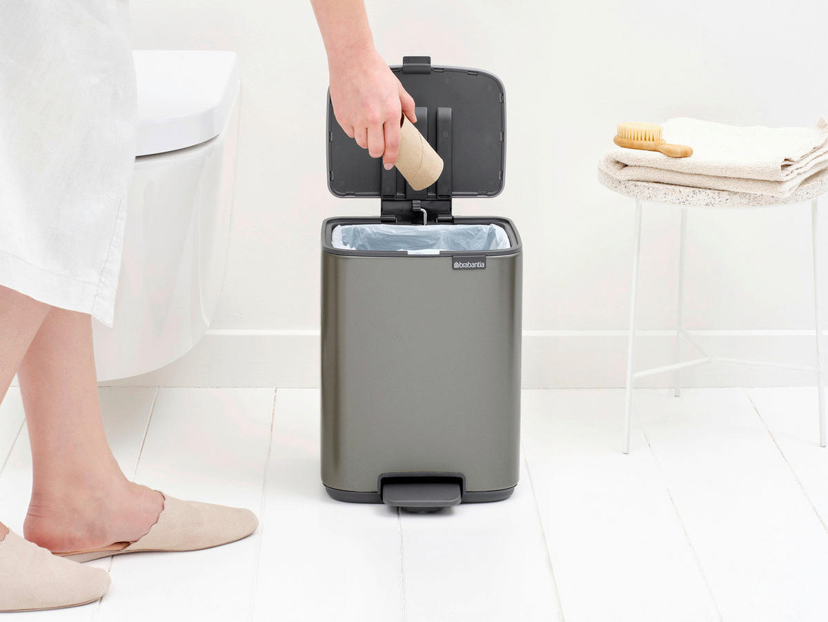 KANTA SA PAPUČICOM  7 l   - antracit/platinasta, Osnovno, metal/plastika (24,2/31/24,2cm) - Brabantia