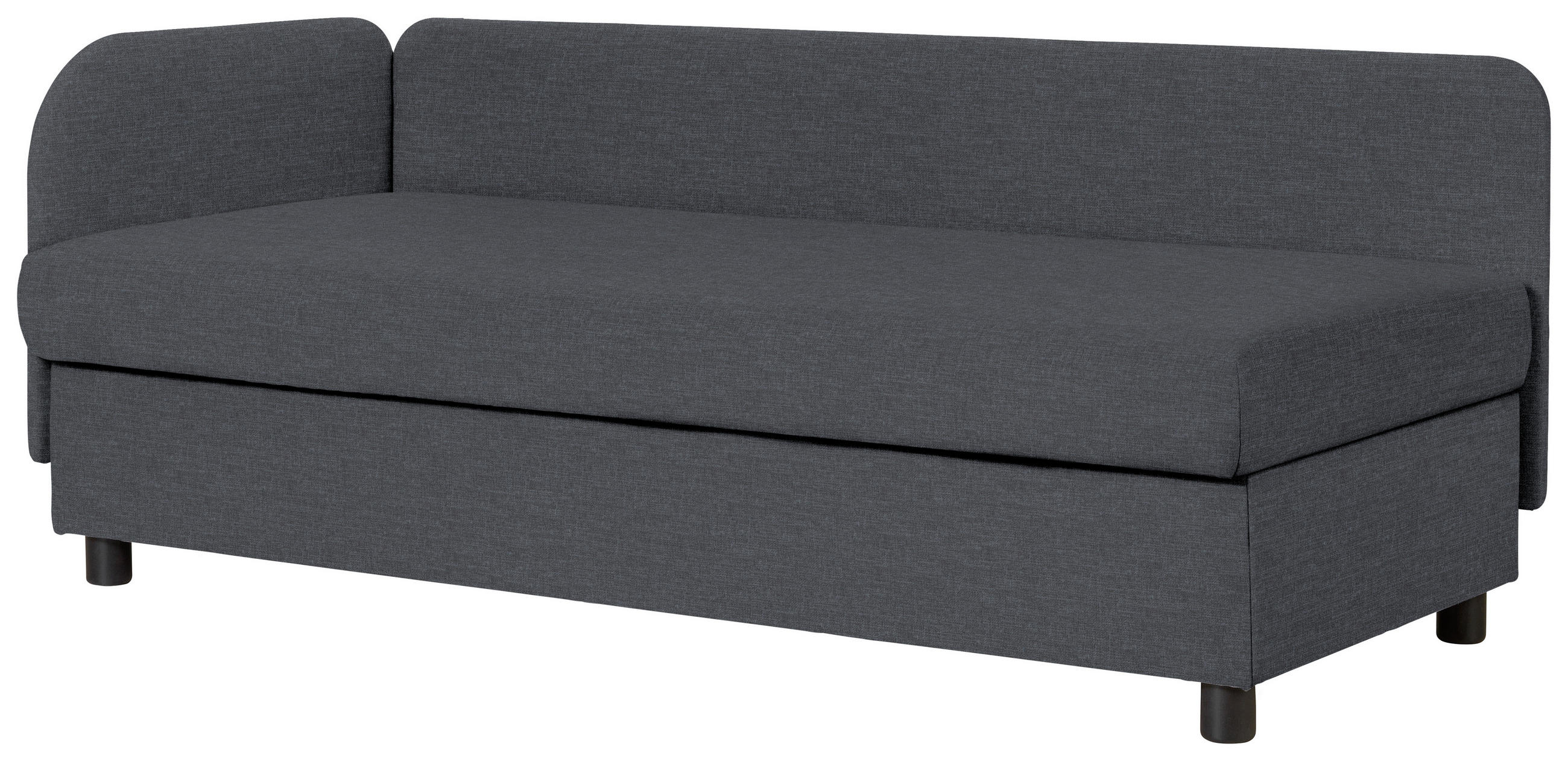 LIEGE in Dunkelgrau  - Wengefarben/Dunkelgrau, MODERN, Holz/Textil (206/80/94cm) - Joka