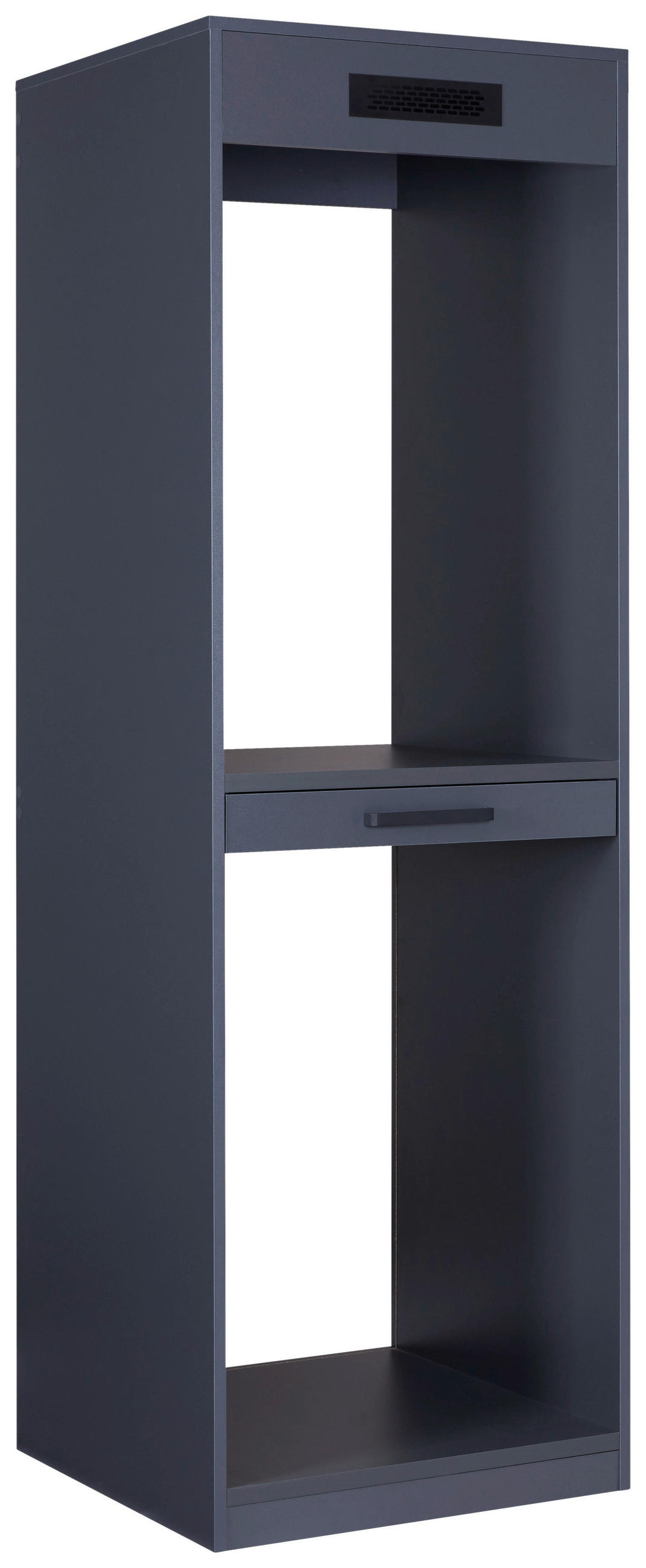 WASCHMASCHINENSCHRANK 67/208/68 cm  in Anthrazit  - Anthrazit/Schwarz, MODERN, Holzwerkstoff/Metall (67/208/68cm) - home24