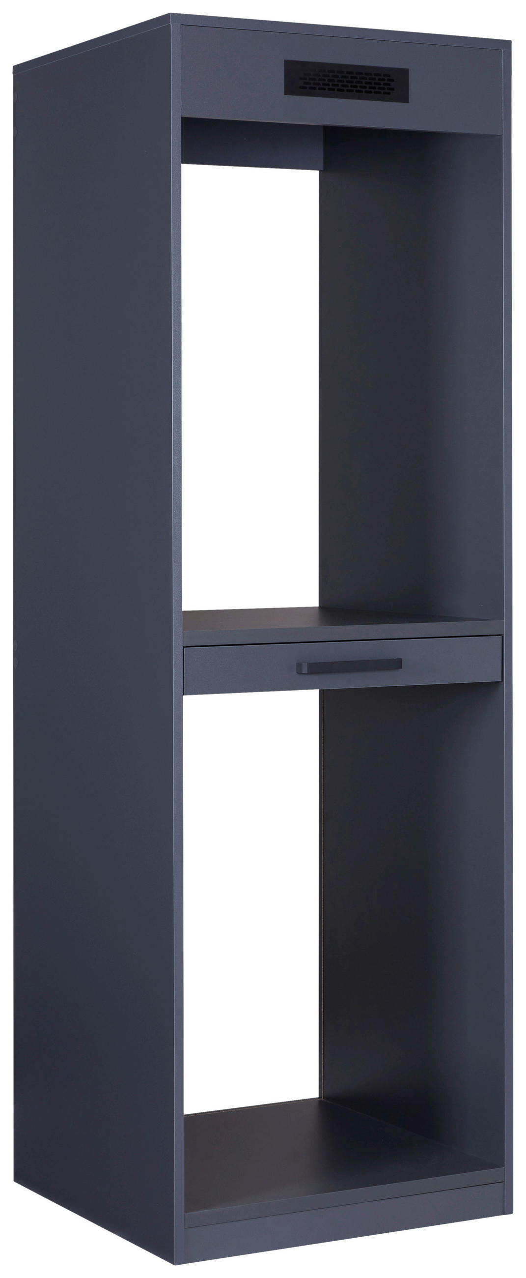 WASCHMASCHINENSCHRANK 67/208/68 cm  in Anthrazit  - Anthrazit/Schwarz, MODERN, Holzwerkstoff/Metall (67/208/68cm) - home24