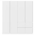 KLEIDERSCHRANK ASRA - Weiß, Trend, Holzwerkstoff/Kunststoff (181/197/54cm) - Xora