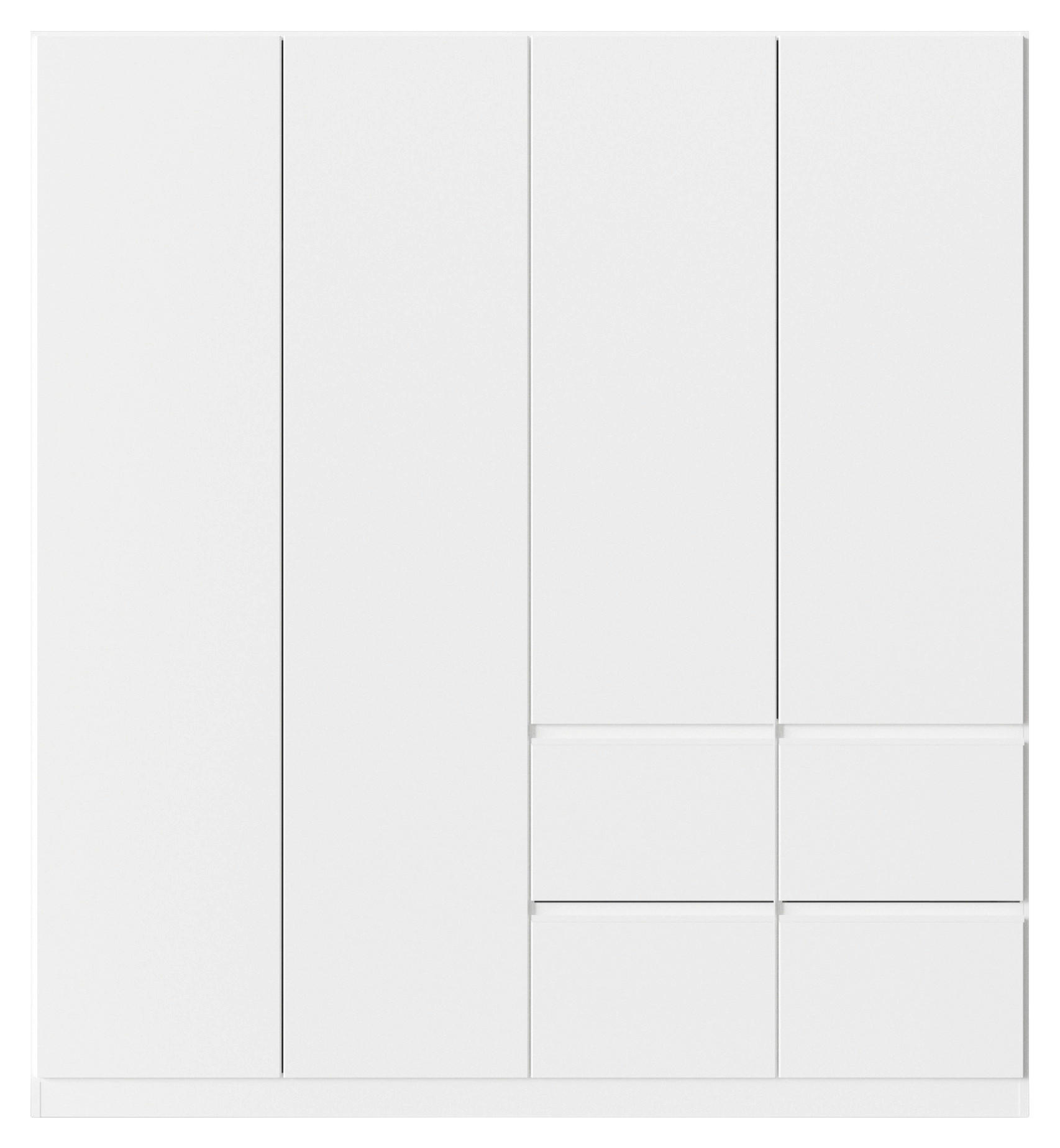KLEIDERSCHRANK in Weiss  - Weiss, Trend, Holzwerkstoff/Kunststoff (181/197/54cm) - Xora