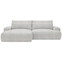 ECKSOFA Hellgrau Struktur  - Hellgrau/Schwarz, Design, Kunststoff/Textil (156/272cm) - Livetastic
