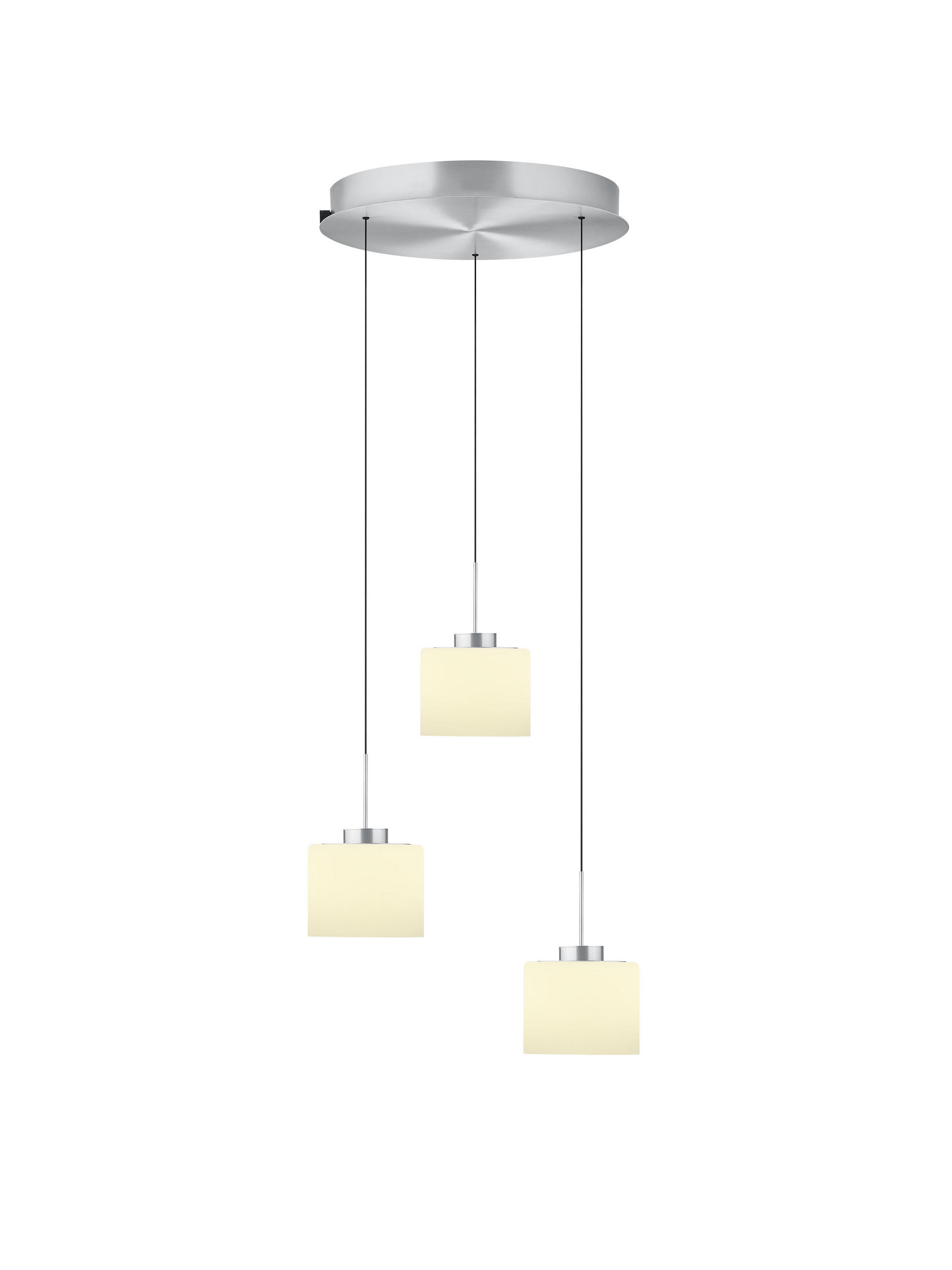 LED-HÄNGELEUCHTE ABBY 40/150 cm   - Alufarben, Design, Metall (40/150cm) - Hell
