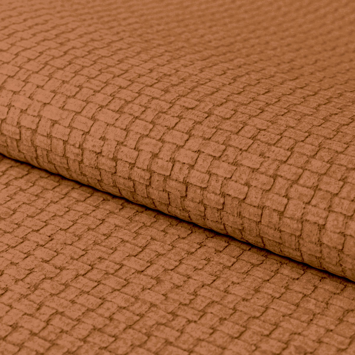 ECKSOFA Terracotta Chenille Rücken echt, Kopfteilverstellung  - Terracotta/Schwarz, KONVENTIONELL, Holz/Textil (203/286cm) - MID.YOU