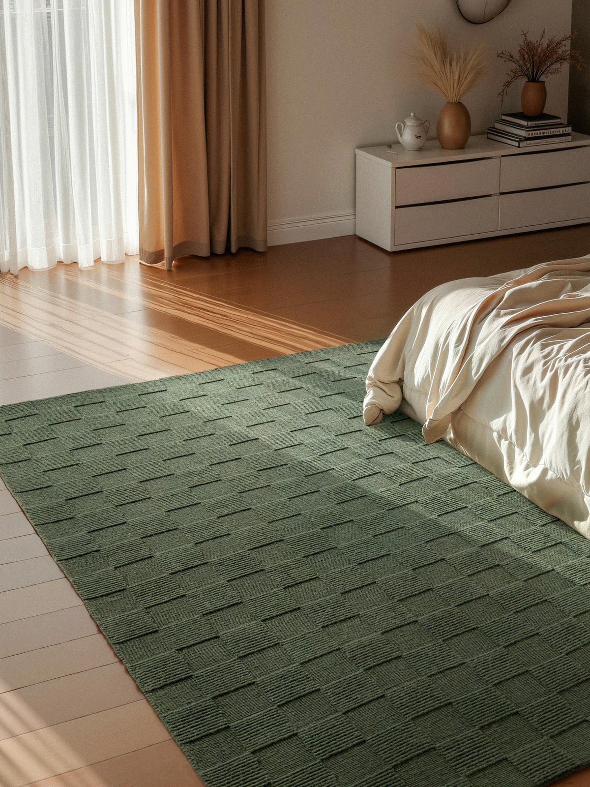 WEBTEPPICH  Wohnzimmer 120/170 cm Kollektion 1766 Waldgrün rechteckig  - Waldgrün, Basics, Textil (120/170cm) - Villeroy & Boch