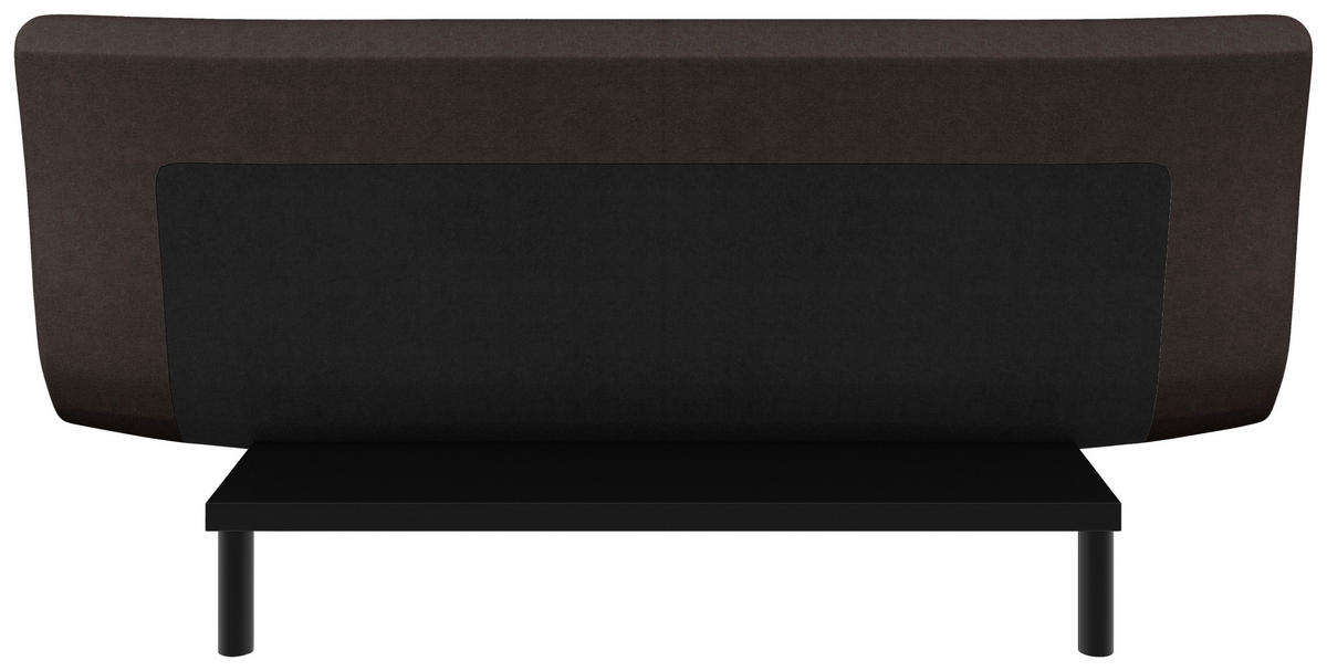 SCHLAFSOFA  in Mikrofaser Braun  - Schwarz/Braun, KONVENTIONELL, Holz/Textil (197/85/92cm) - Carryhome