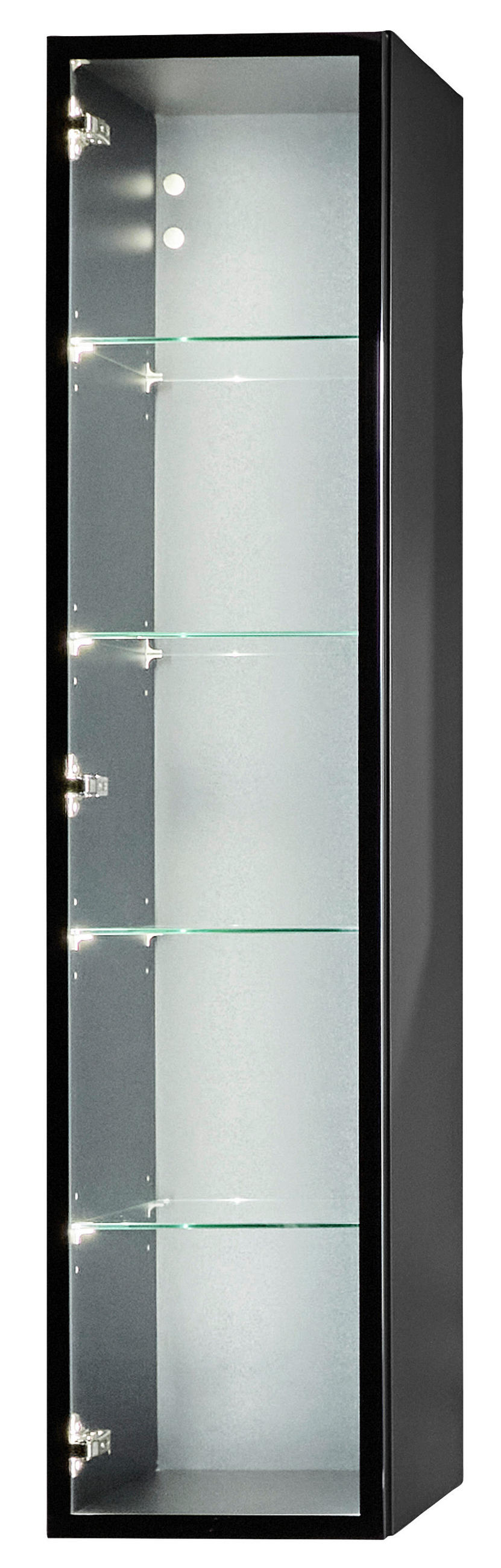 MIDISCHRANK 30/129,6/35 cm  - Schwarz, MODERN, Glas/Holzwerkstoff (30/129,6/35cm) - Celina Home