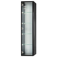 MIDISCHRANK 30/129,6/35 cm  - Schwarz, MODERN, Glas/Holzwerkstoff (30/129,6/35cm) - Celina Home