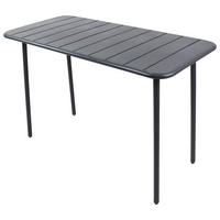 GARTENTISCH Metall, Kunststoff Schwarz rechteckig  - Schwarz, MODERN, Kunststoff/Metall (110/55/72cm) - Ambia Garden