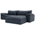 ECKSOFA  in Webstoff Blau  306/198 cm  - Blau/Schwarz, MODERN, Kunststoff/Textil (306/198cm) - Carryhome