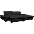 ECKSOFA in Mikrofaser Anthrazit  290/198 cm  - Anthrazit/Schwarz, Design, Textil/Metall (290/198cm) - Xora