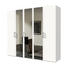 DREHTÜRENSCHRANK 5 -türig Weiß - Alufarben/Weiß, KONVENTIONELL, Holzwerkstoff/Kunststoff (250/216/58cm) - Hom`in
