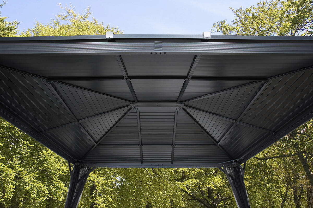 PAVILLON 296/261/423 cm Aluminium  - Anthrazit, Basics, Metall (296/261/423cm) - Ambia Garden