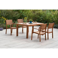 GARTENTISCHGRUPPE  - Akaziefarben, KONVENTIONELL, Holz - Gardenson