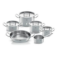 KOCHTOPFSET + GRATIS PFANNE Profi Collection 6-teilig  - Silberfarben, Design, Metall - Fissler