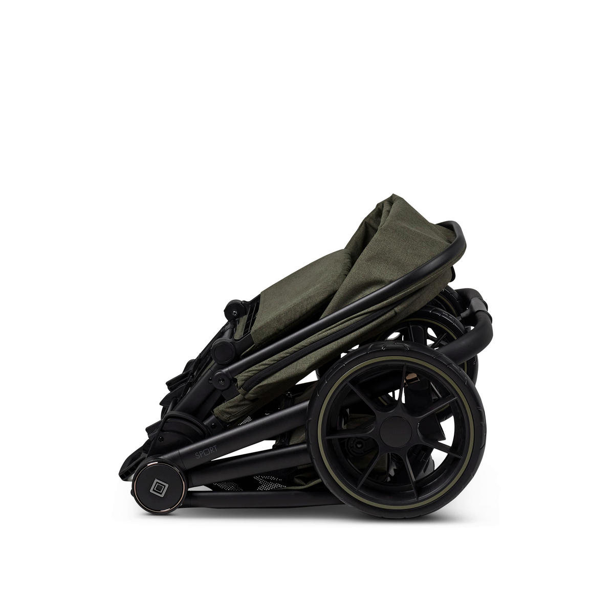 KIŠOBRAN KOLICA  Sport  - maslinasto zelena/crna, Basics, tekstil (95/57/105cm) - Moon