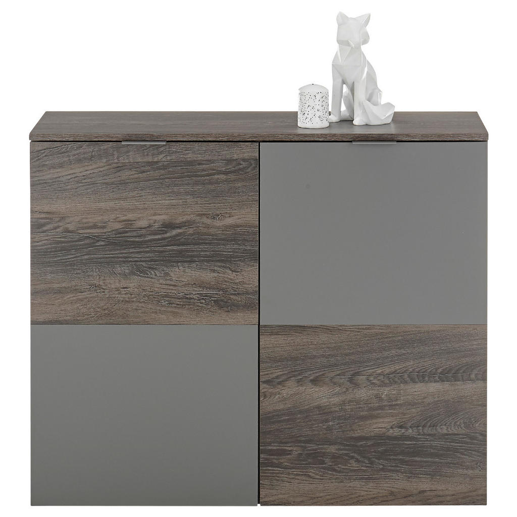Thumbnail - Mid.you Kommode, Grau, Holzwerkstoff, 2 Fächer, 100x84x38 cm, Beimöbel erhältlich, Wohnzimmer, Kommoden & Sideboards, Ko...