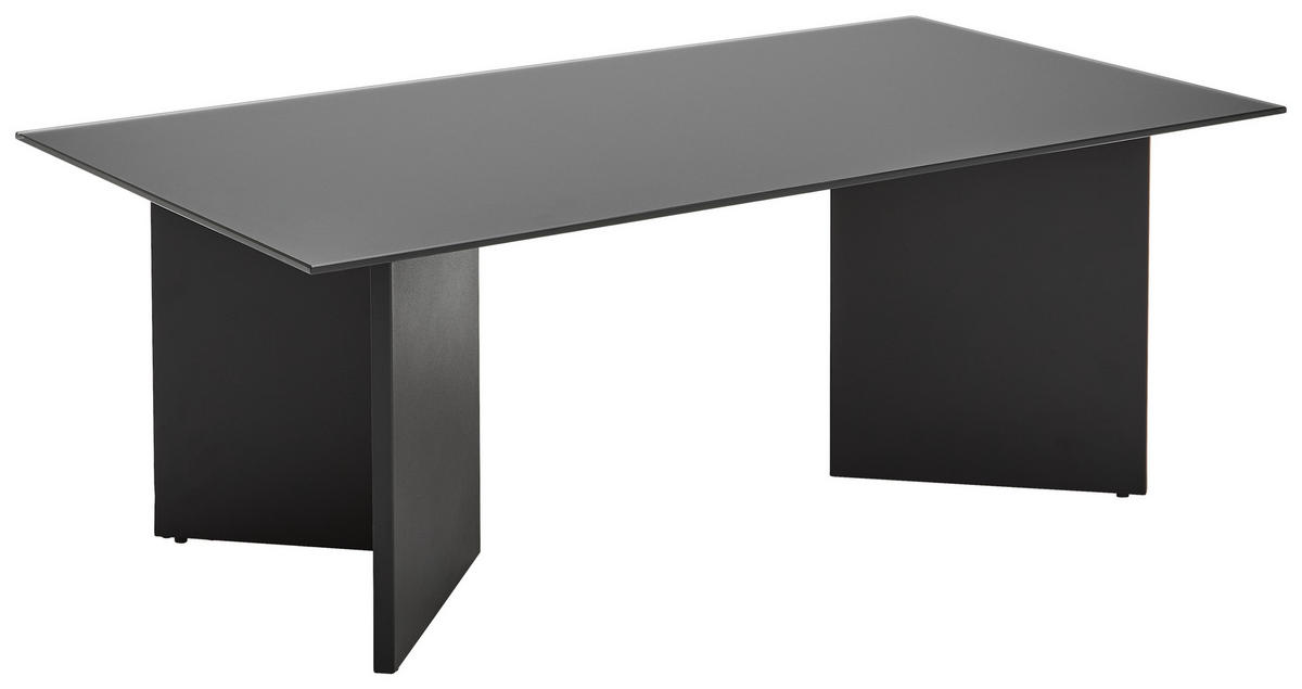 KONFERENČNÍ STOLEK, černá, sklo, kov, 110/60/40 cm - černá, Design, kov/sklo (110/60/40cm) - Livetastic