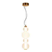 PENDELLAMPA Pendant 14.7/45 cm  - guldfärgad/transparent, Trend, metall/glas (14.7/45cm) - MAYTONI
