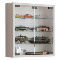 Hängevitrine in Weiß in Weiss  - Weiss/Schwarz, Konventionell, Glas/Holzwerkstoff (40/40/10cm) - MID.YOU