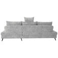 ECKSOFA in Webstoff Hellgrau  - Hellgrau/Schwarz, KONVENTIONELL, Textil/Metall (293/183cm) - Carryhome